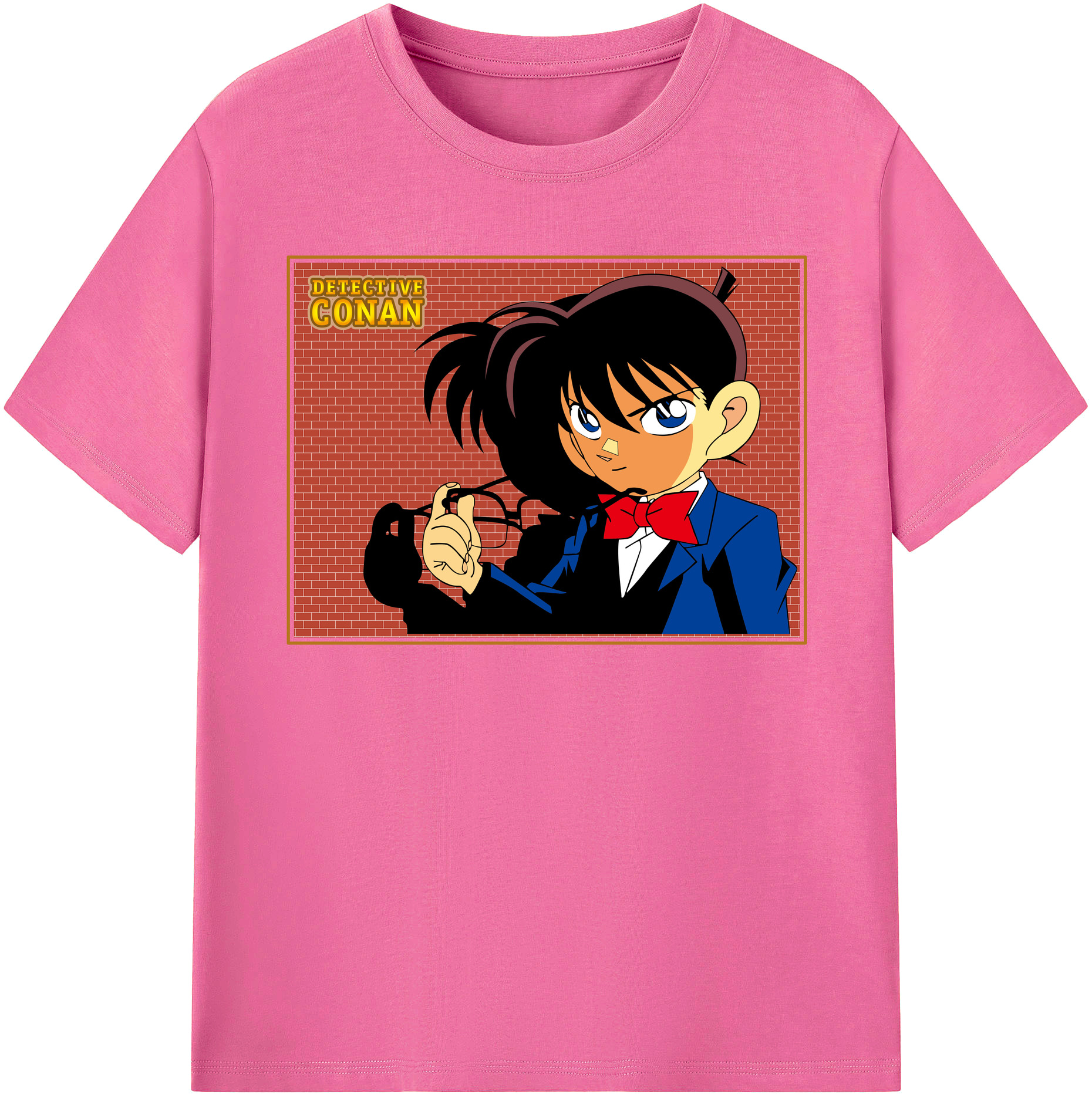 （画像用） 名探偵コナン 江戸川 コナン Detective Conan Conan Edogawa レディースカジュアルプリントTシャツ（綿100％）